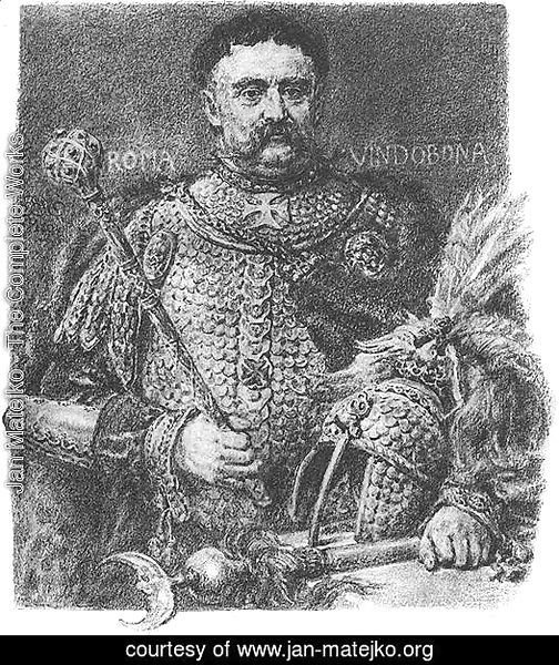Jan Sobieski, portraited in a parade scale armour