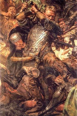 Jan Matejko - Battle of Grunwald, Jan Zizka (detail)