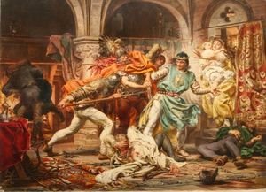 Jan Matejko - Death of King Przemysl II