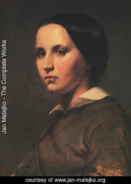 Jan Matejko - Portrait of Maria Matejko