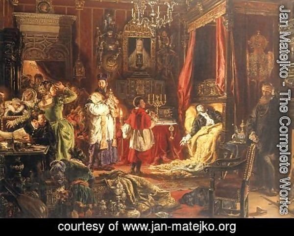 Jan Matejko - Death of Sigismund Augustus in Knyszyn