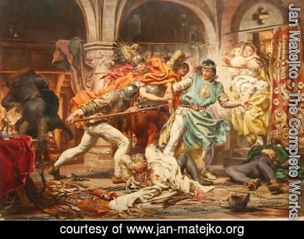 Jan Matejko - Death of King Przemysl II