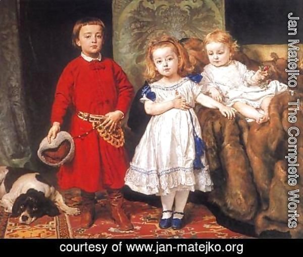Jan Matejko - Portrait of three children