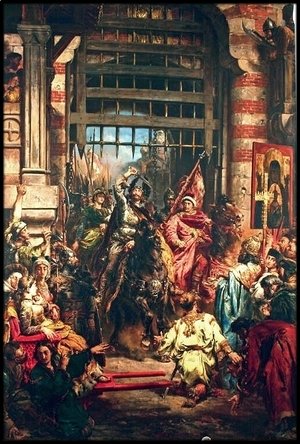 Jan Matejko - Boleslaw the Brave with Sviatopolk at the Golden Gate in Kiev